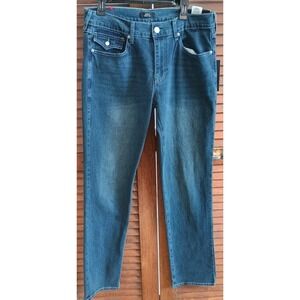 True Religion Jeans Mens Size 33x34 Ricky Big T Flap Relaxed Straight Sunkissed